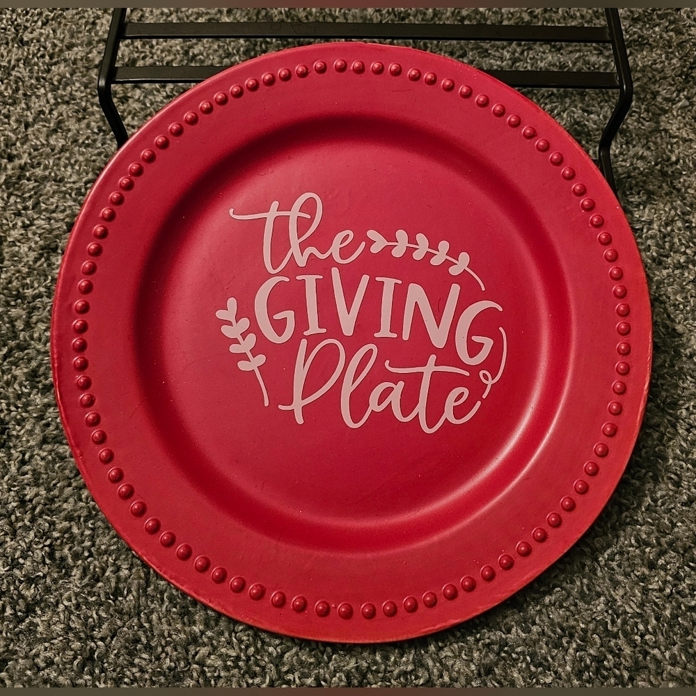 Red Giving Plate NEW DIY By Me​​​